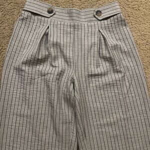 Striped Gray Wide Leg Pants